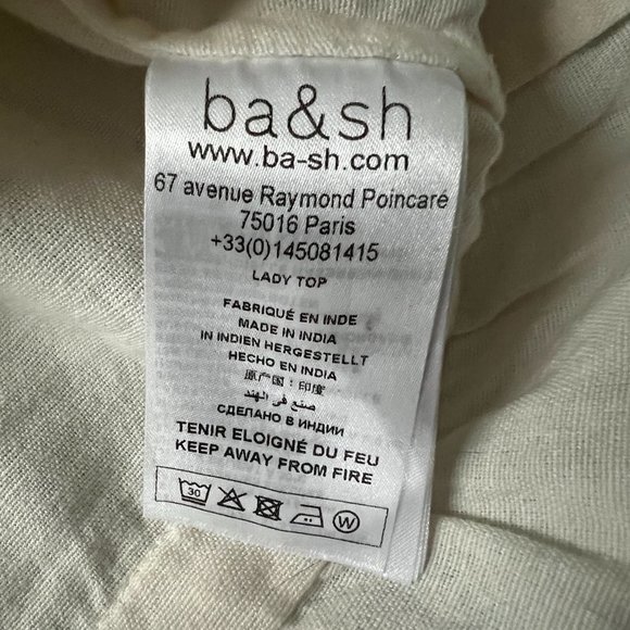 BA&SH White Embroidered Blouse - Picture 4 of 8